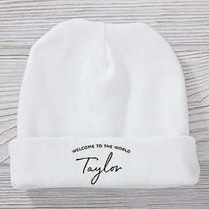 Welcome To The World Personalized Baby Hat - 28888
