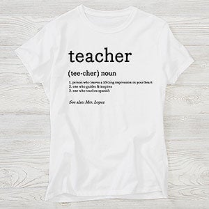 Definition of Teacher Personalized Hanes Ladies Fitted Tee - 28896-FT