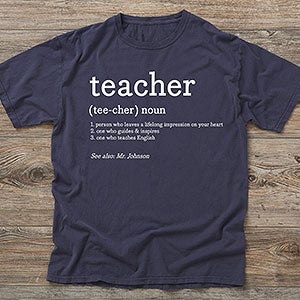 Definition of Teacher Personalized Hanes ComfortWash Adult T-Shirt - 28896-CWT