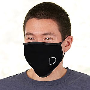 Mens Solid Monogram Personalized Adult Face Mask - 28909