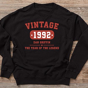 Vintage Birthday Personalized Hanes Adult ComfortWash Sweatshirt - 28915-CWS