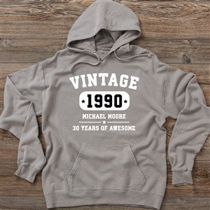 Vintage Birthday Personalized Hanes® Adult ComfortWash™ Hoodie - 28915-CWHS