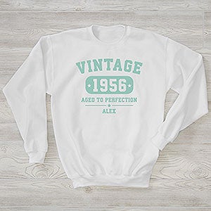 Vintage Birthday Personalized Hanes Adult Crewneck Sweatshirt - 28915-S