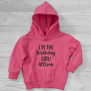 Family Birthday Personalized Toddler Hooded Sweatshirt - 28921-CTHS