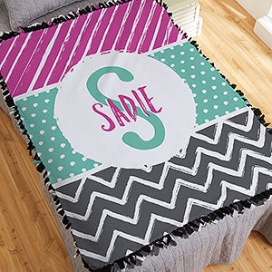 Yours Truly Personalized 50x60 Tie Blanket - 28973-T