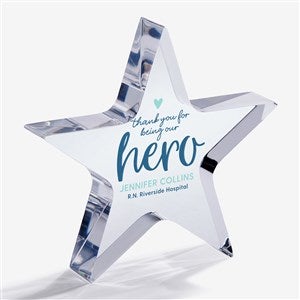 Home Of A Hero Personalized Colored Star Keepsake - 29036