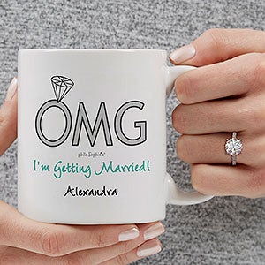 OMG Im Getting Married philoSophies Personalized Mug 11 oz White - 29046-S