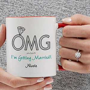 OMG Im Getting Married philoSophies® Personalized Mug 11 oz.- Red - 29046-R