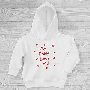 Somebody Loves Me Personalized Toddler Hooded Sweatshirt - 29088-CTHS