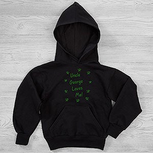 Somebody Loves Me Personalized Hanes® Kids Hooded Sweatshirt - 29088-YHS