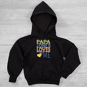 Look Who Loves Me Personalized Hanes Youth Hooded Sweatshirt - 29098-YHS