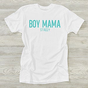 Boy Mama Personalized Hanes® Ladies T-Shirt - 29100-T