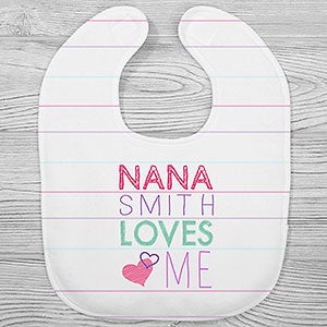 Look Who Loves Me Personalized Baby Bib - 29101-B