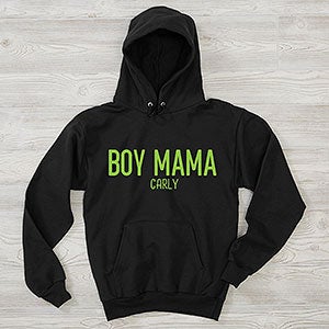 Boy Mama Personalized Hanes Adult Hooded Sweatshirt - 29102-BHS