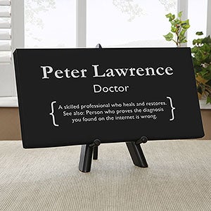 Doctor Definition Personalized Canvas Print- - 5½" x 11" - 29139-D
