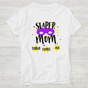 Mommy is My Super Hero Personalized Hanes® Ladies Fitted Tee - 29140-FT