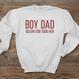 Boy Dad Personalized Hanes® Adult Crewneck Sweatshirt - 29142-WS