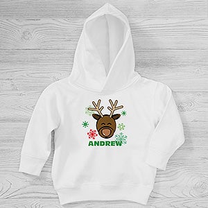 Christmas Reindeer Personalized Toddler Hooded Sweatshirt - 29169-CTHS