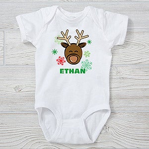 Christmas Reindeer Personalized Baby Bodysuit - 29170-CBB