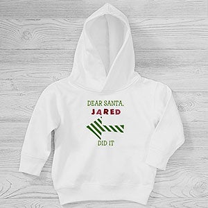 Dear Santa Personalized Christmas Toddler Hooded Sweatshirt - 29174-CTHS