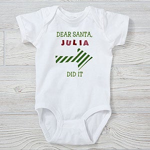 Dear Santa Personalized Baby Bodysuit - 29175-CBB