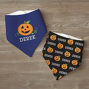 Cutest Pumpkin In The Patch Personalized Bandana Bibs- Set of 2 - 29215-BB