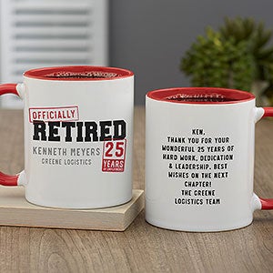 Officially Retired Personalized Coffee Mug 11 oz.- Red - 29245-R
