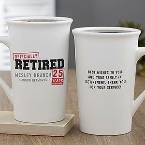 Officially Retired Personalized Latte Mug 16 oz White - 29245-U
