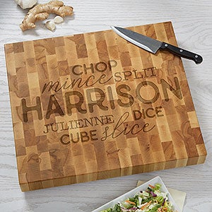 Kitchen Talk Personalized 16x18 Butcher Block Cutting Board - 29266