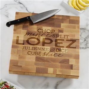 Kitchen Talk Personalized 12x12 Butcher Block Cutting Board - 29266-12