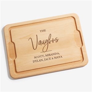 Classic Elegance Family Personalized Hardwood Cutting Board- 12x17 - 29268