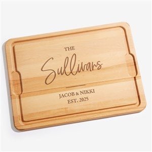 Classic Elegance Family Personalized Extra Large Hardwood Cutting Board- 15x21 - 29268-XL