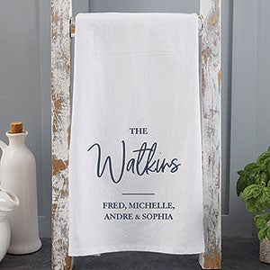 Classic Elegance Family Personalized Flour Sack Towel - 29269