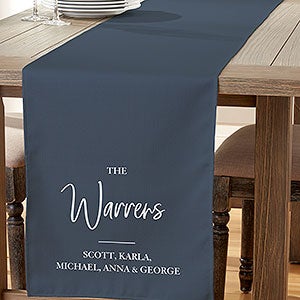 Classic Elegance Family Personalized Table Runner - 16x120 - 29270-L