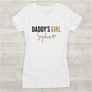Daddy's Girl Personalized Girl's Fitted Tee - 29285-FT