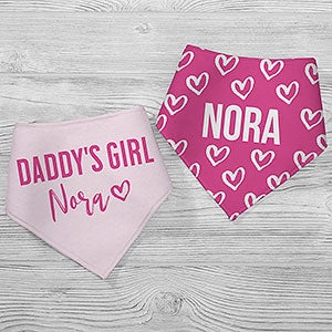 Daddy's Girl Personalized Bandana Bibs- Set of 2 - 29288-BB