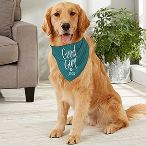 Good Girl Personalized Dog Bandana - Large - 29295-L