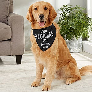 Gotcha Day Personalized Dog Bandana - Large - 29312-L