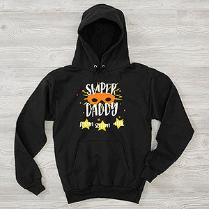 Daddy Is My Super Hero Personalized Hanes® Adult Hooded Sweatshirt - 29314-BHS