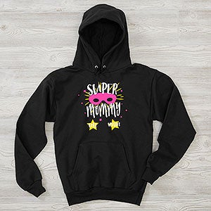 Mommy Is My Super Hero Personalized Hanes® Adult Hooded Sweatshirt - 29318-BHS