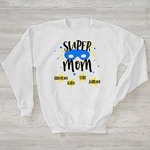 Mommy Is My Super Hero Personalized Hanes® Crewneck Sweatshirt - 29318-WS