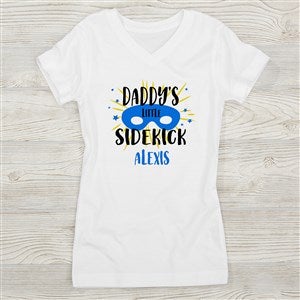 Who Is Your Super Hero Personalized Girls Fitted Tee - 29320-FT