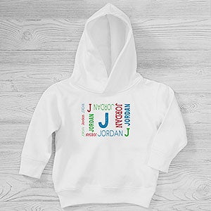 Repeating Name Personalized Toddler Hooded Sweatshirt - 29337-CTHS