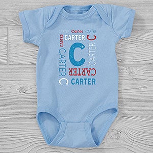 Repeating Name Personalized Baby Bodysuit - 29338-CBB