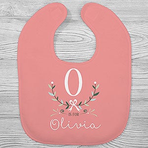 Girly Chic Personalized Baby Bib - 29347-B