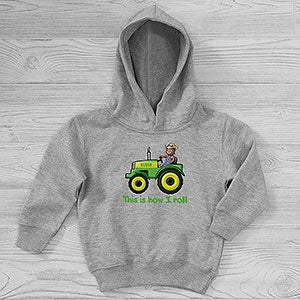 Tractor Time Personalized Toddler Hooded Sweatshirt - 29359-CTHS