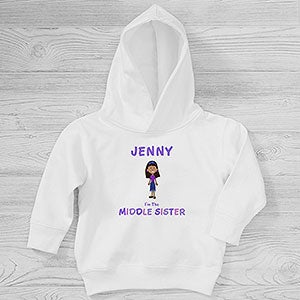 Sister Character Personalized Toddler Hooded Sweatshirt - 29377-CTHS