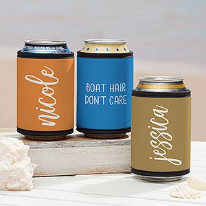 Scripty Style Personalized Beer Can & Bottle Wrap - 29407