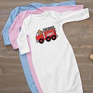 Jr. Firefighter Personalized Baby Gown - 29418-G
