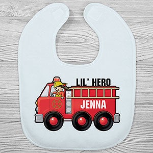 Jr. Firefighter Personalized Baby Bib - 29419-B